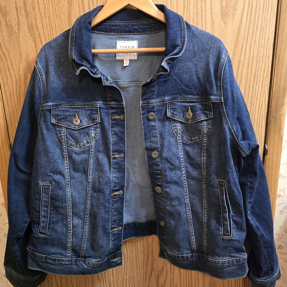 Torrid Blue Denim Jacket Size 3
